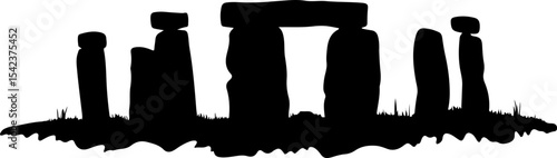 silhouette of stonehenge monument in wiltshire england
