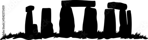 silhouette of stonehenge monument in wiltshire england