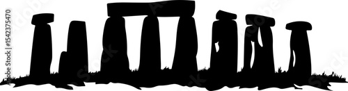 silhouette of stonehenge monument in wiltshire england