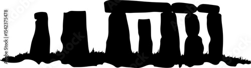 silhouette of stonehenge monument in wiltshire england