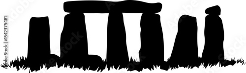 silhouette of stonehenge monument in wiltshire england