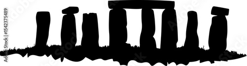 silhouette of stonehenge monument in wiltshire england