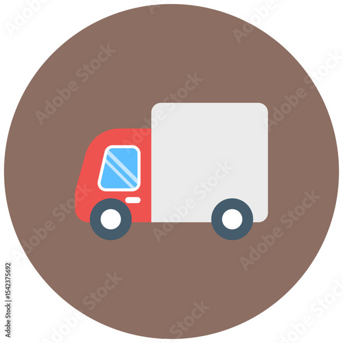 Delivery Van icon vector image. Can be used for Postal Service.