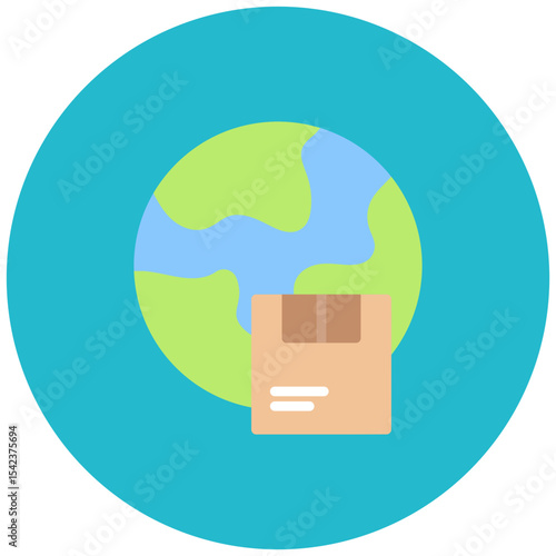 International Shipment icon vector image. Can be used for Postal Service.