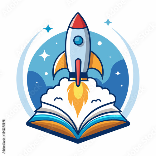 space rocket vector illustration