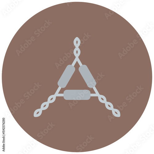Clay Triangle icon vector image. Can be used for Science.