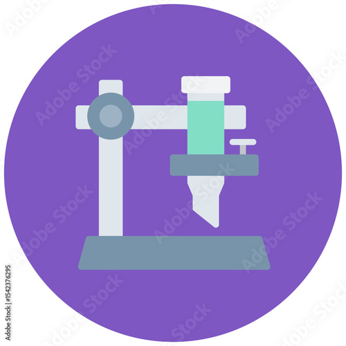 Burette icon vector image. Can be used for Science.