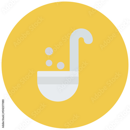 Ladle icon vector image. Can be used for Science.