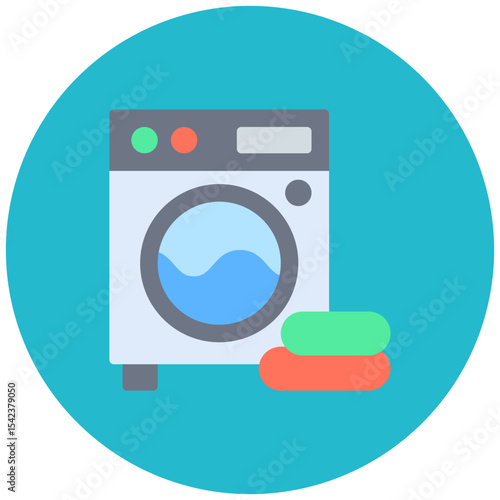 Washing Machine icon vector image. Can be used for Laundry.