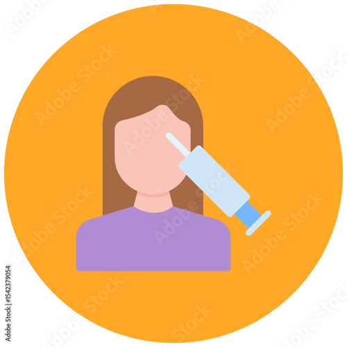 Botox icon vector image. Can be used for Dermatology.