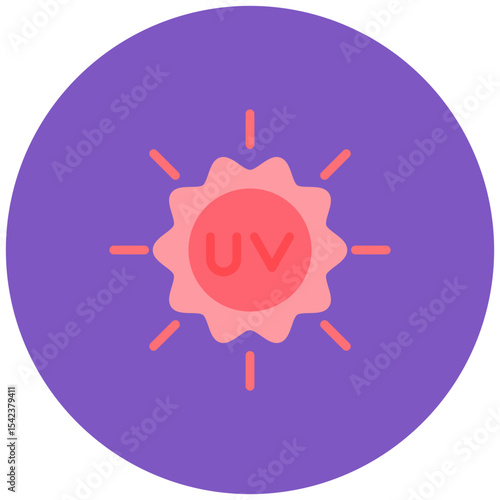 UV icon vector image. Can be used for Dermatology.
