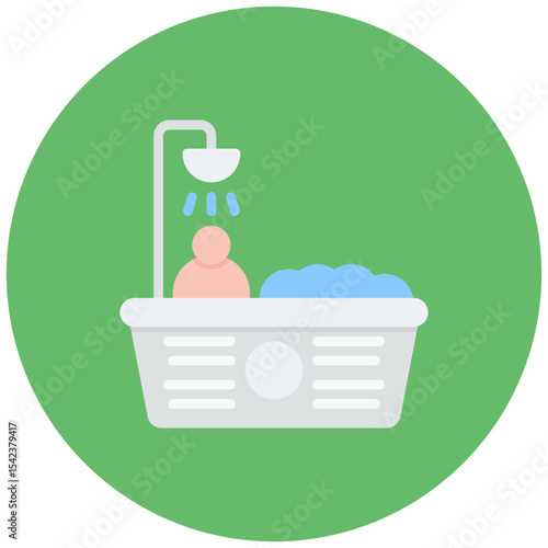 Bathing Assistance icon vector image. Can be used for Home Services.