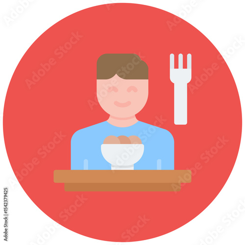 Eating Assistance icon vector image. Can be used for Home Services.