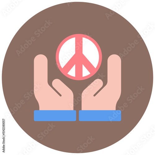 Peace icon vector image. Can be used for Human Rights.