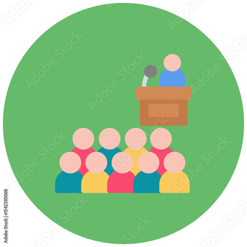 Public Speaking icon vector image. Can be used for Human Rights.