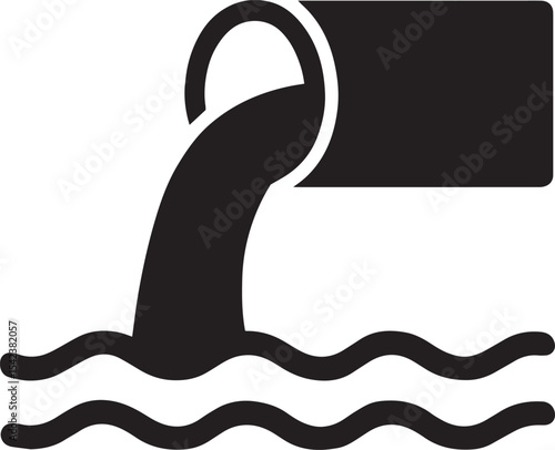 Wastewater icon isolated on transparent background.