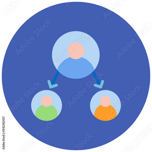 Delegation icon vector image. Can be used for Staff Management.
