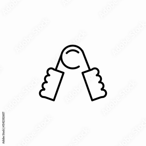 hand grip exerciser icon sign vector