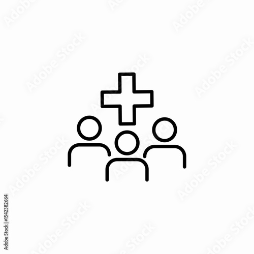 group medical care icon sign vector
