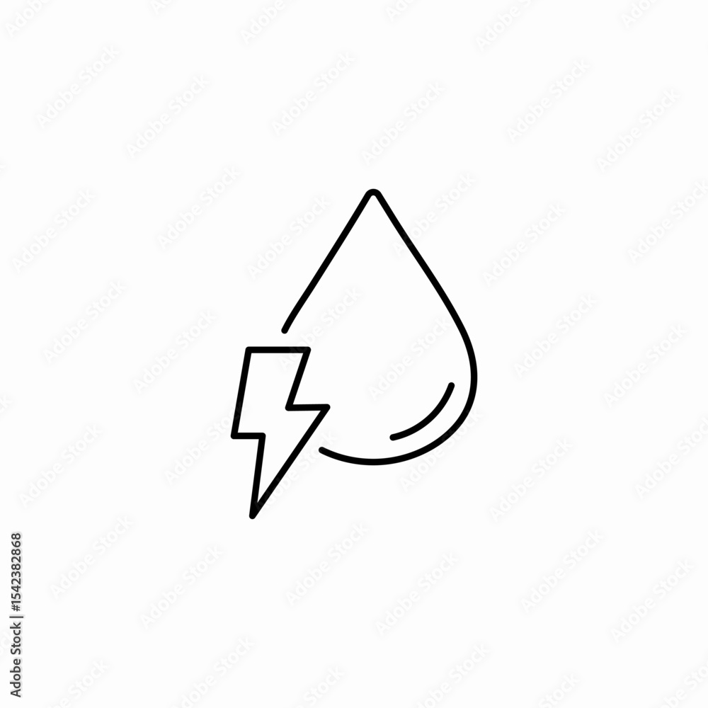 hydro electric power icon sign vector hydro electric power icon sign vector