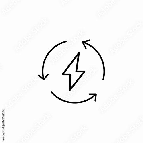 renewable energy cycle icon sign vector
