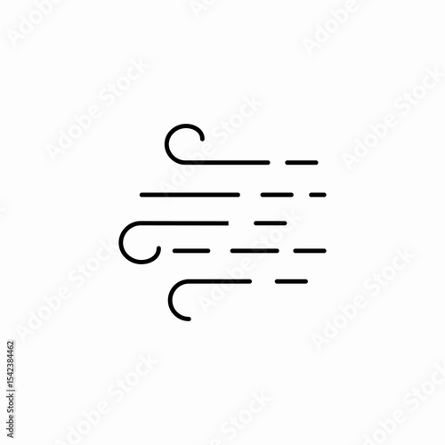 strong wind lines icon sign vector