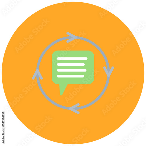 Feedback Loop icon vector image. Can be used for Project Assesment.