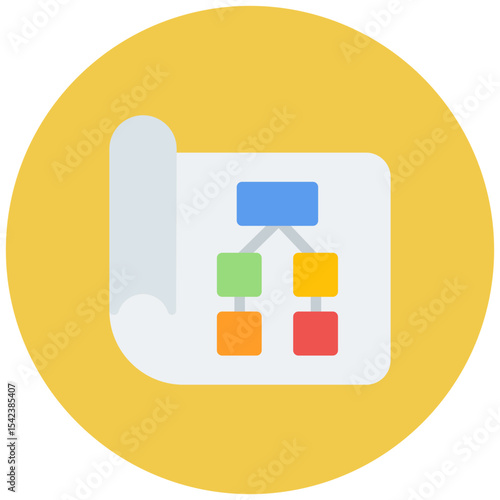 Project Plan icon vector image. Can be used for Project Assesment.