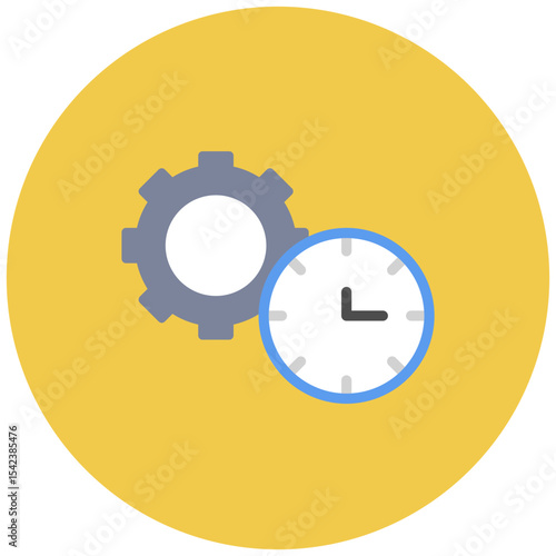 Time Management icon vector image. Can be used for Project Assesment.