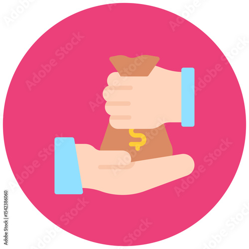 Financial Support icon vector image. Can be used for Charity.