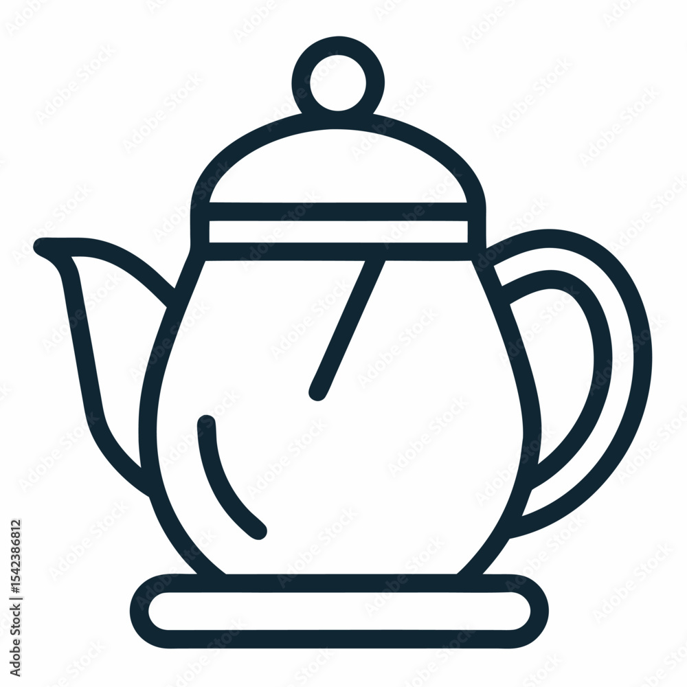 Obraz premium Tea cattle icon. Icon of tea pot. 