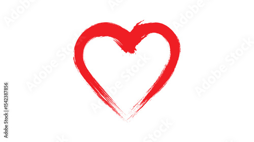 Hand-drawn Red pencil heart doodle line. Hand-drawn heart symbol. heart icon isolated on a transparent background.