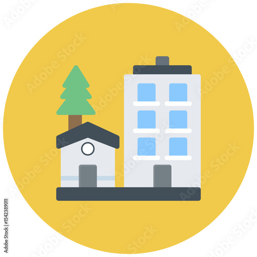 Public Housing icon vector image. Can be used for Public Utilities.
