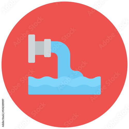 Sewage System icon vector image. Can be used for Public Utilities.