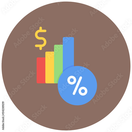 Interest Rate icon vector image. Can be used for Loan.