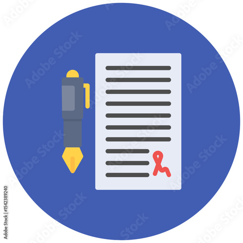 Loan Agreement icon vector image. Can be used for Loan.