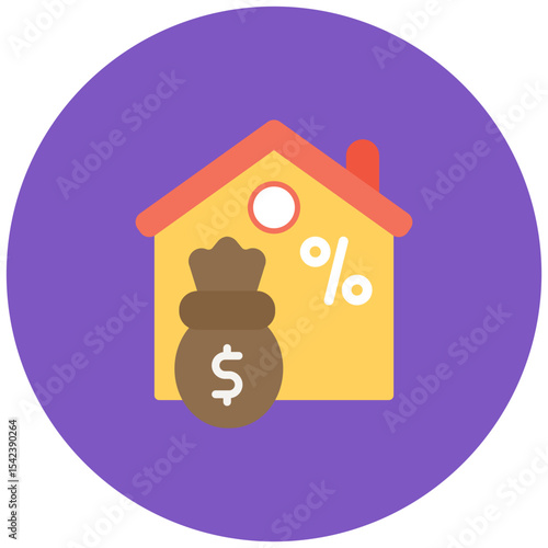 Mortgage icon vector image. Can be used for Loan.