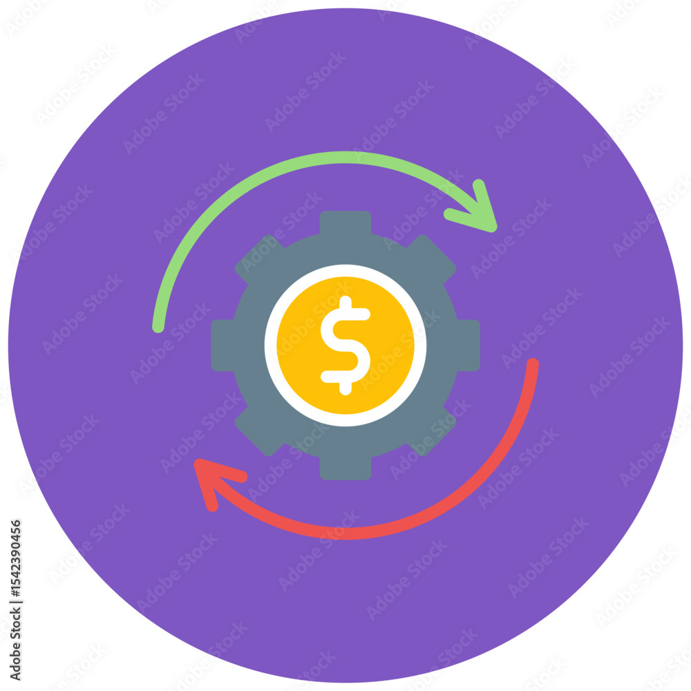 Fototapeta premium Cost Control icon vector image. Can be used for Operations Management.