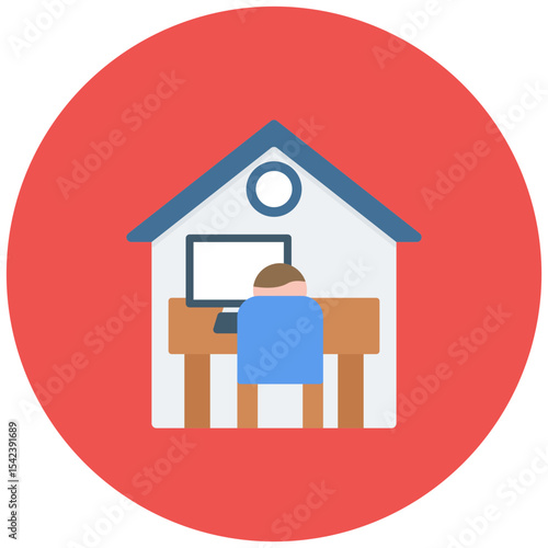 Remote Work icon vector image. Can be used for Freelancer.