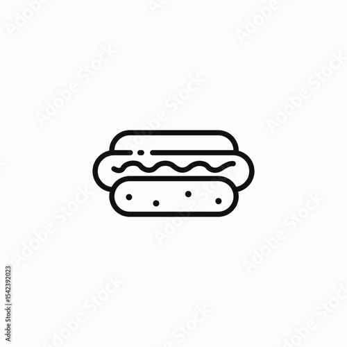 delicious hot dog icon sign vector