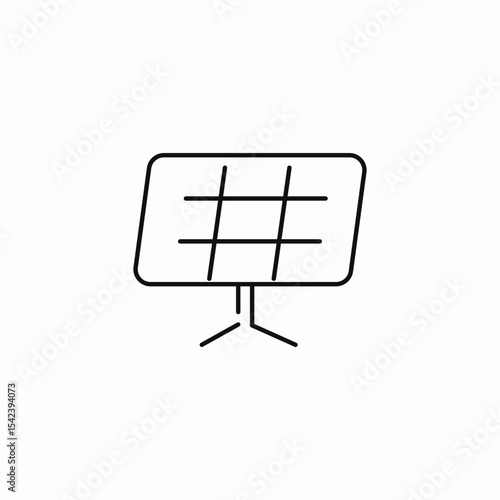 solar panel stand icon sign vector