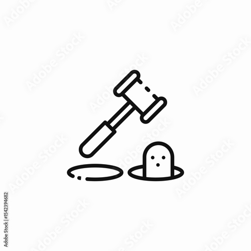 whack mole game icon sign vector