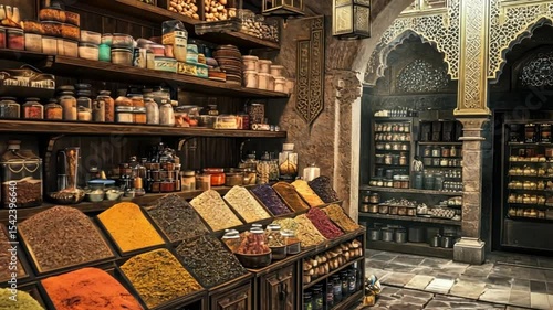 Aromatic Spice Market: A Whimsical Journey Through an Ancient Bazaar