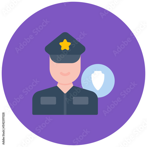 Buddy Cop icon vector image. Can be used for Movie Genres.