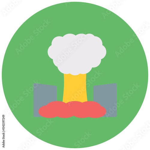 Dystopian icon vector image. Can be used for Movie Genres.