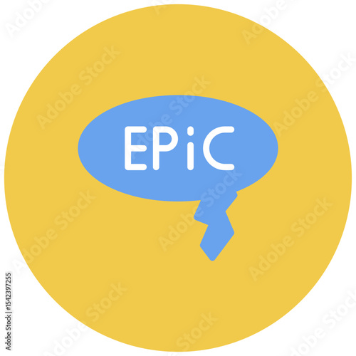 Epic icon vector image. Can be used for Movie Genres.