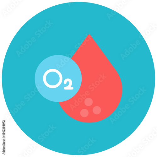 Blood Oxygen Level icon vector image. Can be used for Cardiology.
