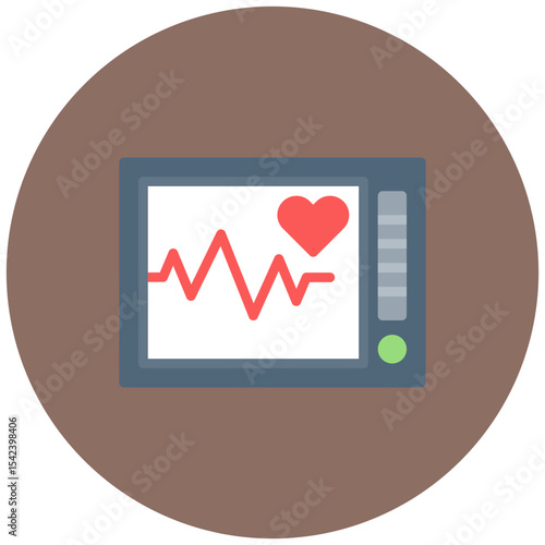 EKG Wave icon vector image. Can be used for Cardiology.