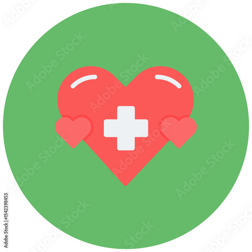 Heart icon vector image. Can be used for Cardiology.