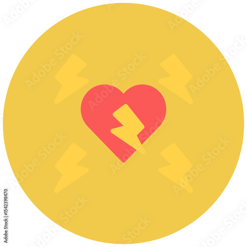 Heart Attack icon vector image. Can be used for Cardiology.